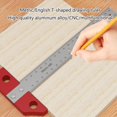 thumbnail image 2 of YongCo Inch Metric Measuring Ruler T Square Ruler Aluminum Woodworking Tool Scribing Ruler Tool Measurement Ruler, 2 of 7