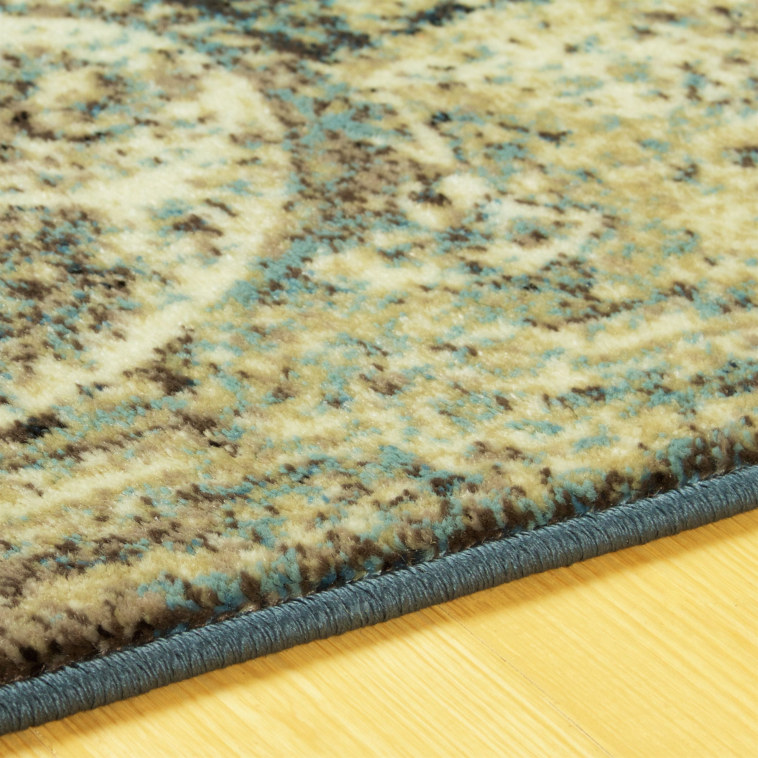 Superior 5 ft. x 8 ft. Cream Classic Traditonal Floral Indoor Area Rug