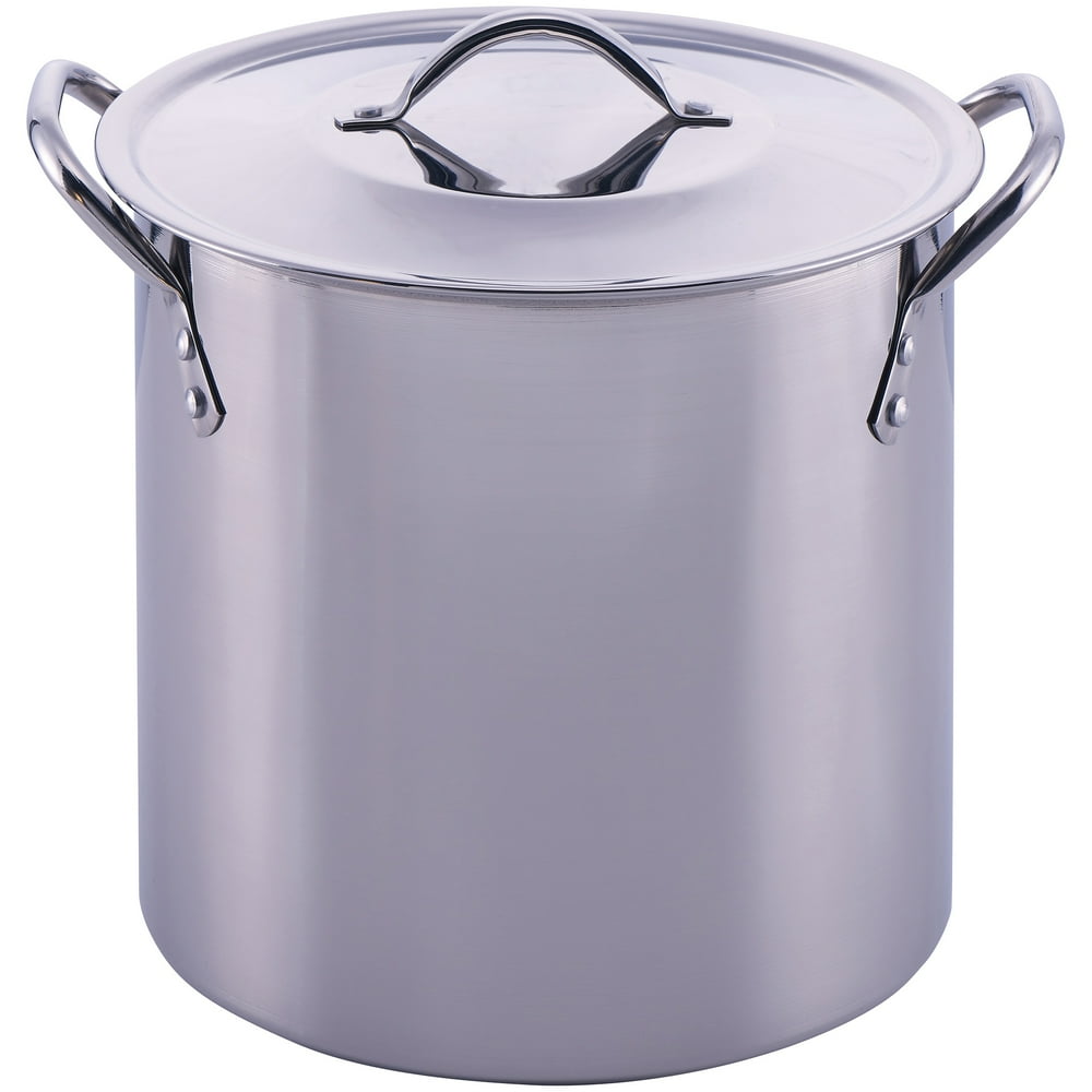 Mainstays Stainless Steel 8 Quart Stock Pot with Lid