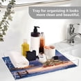 thumbnail image 5 of Acrylic Tray 15.7*11.8*1.9 Inch Transparent Tray Food Tray Tea Cup Tray Serving Trays Cosmetics Storage Kitchen Table Bathroom Sundry Storage Beautiful Christmas Night, 5 of 7