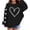Black, variant on GiLiling Girls Preppy Heart Sweatshirt, Oversized Pullover Sweatshirt, Kids Fall Winter Long Sleeve Cute Trendy Hoodie with Pocket (Blue, 11-12 Years)