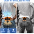 thumbnail image 4 of Wiher Portable Waist Fan, 20000mAh Rechargeable Wearable Belt Fans, 16000 RPM Cooling Neck Body Powerful Shirt Personal Cooling Fan for Outdoor Jobsite Camping Travel in Orange, 4 of 7