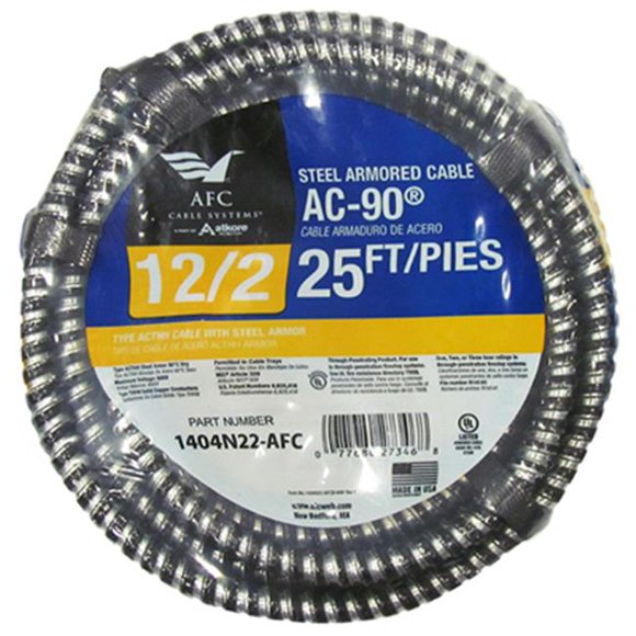 Cable AFC Cable Systems 1404N22-AFC 25 Pi 12-2 Acte Blindé Veste en Acier