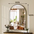 thumbnail image 6 of GRAHMCY 30"x40" Arched Bathroom Mirror Wall Mounted Vanity Mirror, Black, 6 of 7