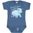 thumbnail image 3 of Inktastic Brand New Baby Cute Baby Hippo Boys or Girls Baby Bodysuit, 3 of 5