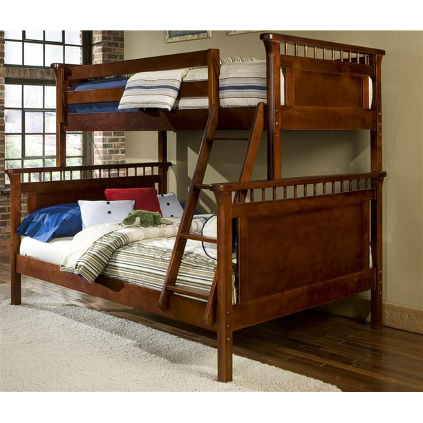 Bennington Twin Over Full Bunk Bed, Cherry Bunk Beds Twin Over