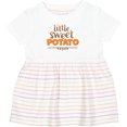thumbnail image 3 of Inktastic Thanksgiving Little Sweet Potato Girls Baby Dress, 3 of 5