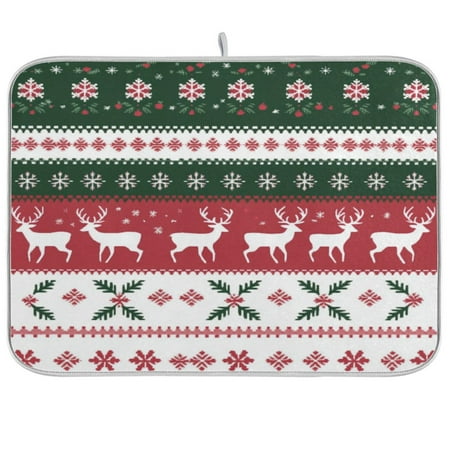 

Dish Drying Mat 18 x 24 Highly Absorbent Microfiber for Dishes Utensils Deer