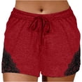 thumbnail image 1 of Timegard Womens Yoga Shorts Elastic High Waisted Drawstring Lace Workout Beach Wear Shorts with Pockets, 1 of 6
