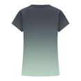 thumbnail image 4 of Zpanxa Girls T Shirts Ombre Print Crew Neck Short Sleeve Summer Casual Tee, 4 of 5