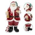 thumbnail image 4 of ColoMX Resin Santa Claus Statue Regalo de Navidad Fiesta de Navidad Artesanía de resina Santa Claus Figura, 4 of 8