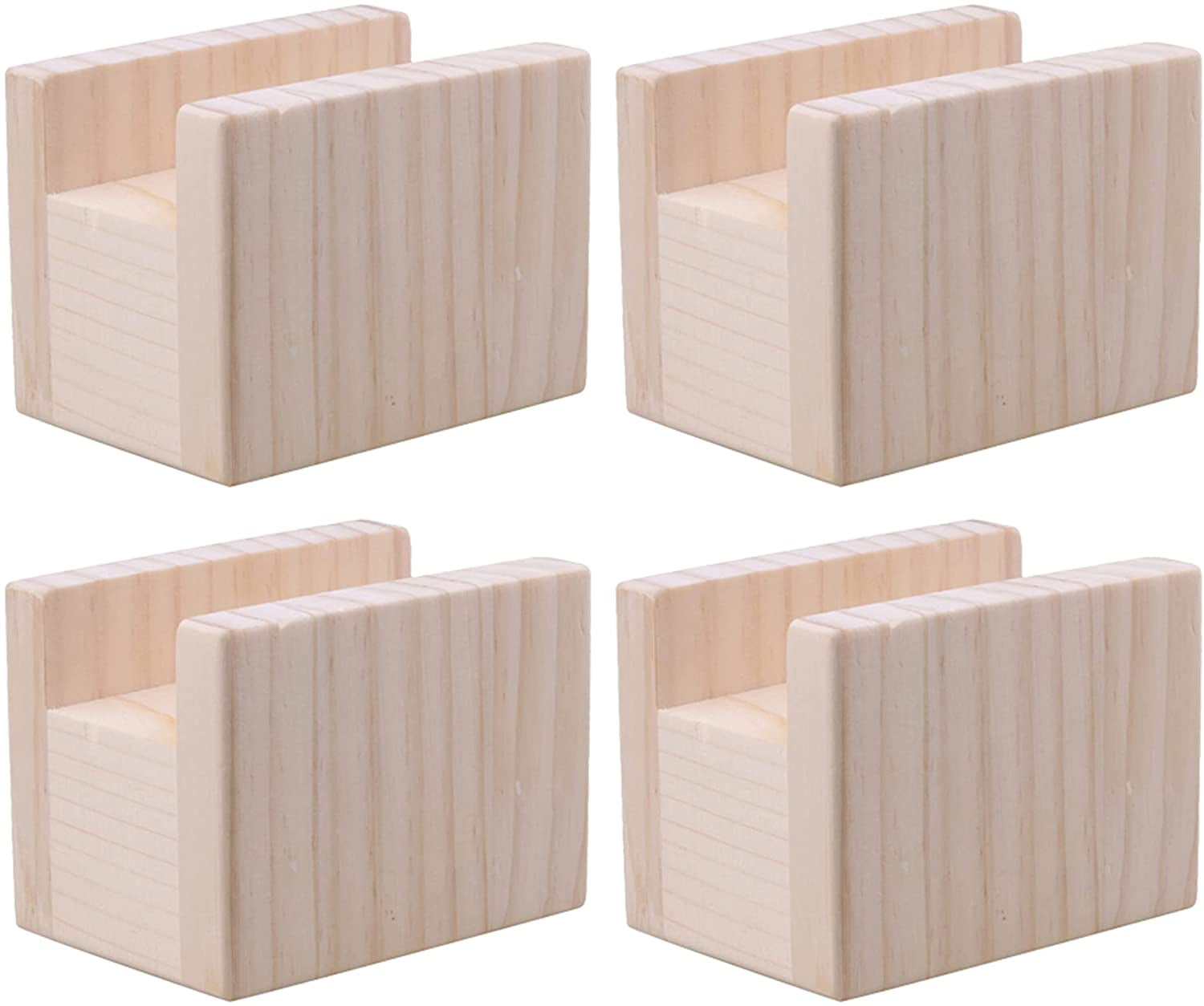 Bed Raisers Table Risers 10Cm Lifting Height 5Cm Furniture Risers For Beds/Sofas/Chairs Inner Diameter Of The Groove 4-Pack T Wooden Heavy Duty 