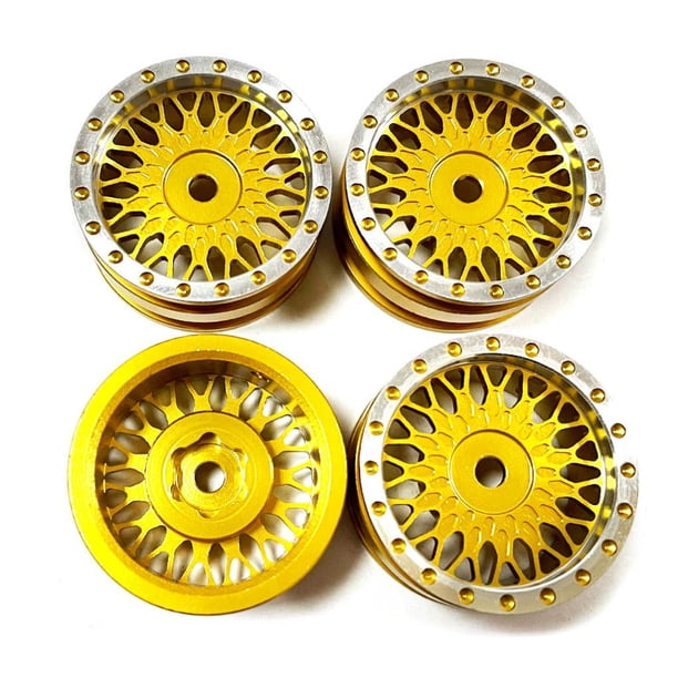 Llantas de Metal 1/24 4 Piezas Vogacara Dorado
