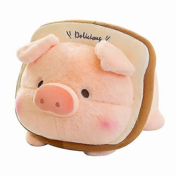 Fluffy Lulu Pig Bread Gluttonous Doll Plush Stuffed Animal Pillow Cartoon Cute Lying Piggy Toast Toy Girl Birthday Surprise Gift