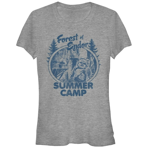 Junior's Star Wars Forest of Endor Summer Camp Graphic Tee Athletic Heather 2X Large