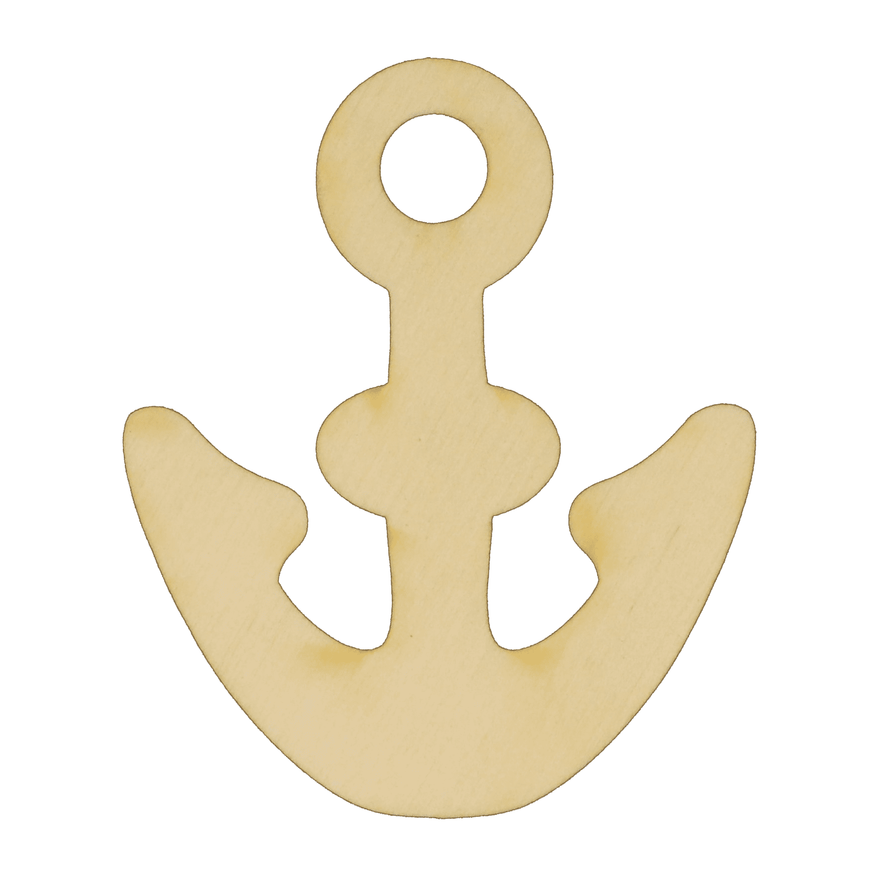 Unfinished Anchor Wood Cutout (1/8" Thickness, Large 10.25" x 12" (Sold