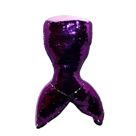 - Barry Owen Reversible Sequin Mermaid Tail Throw Pillow (Purple)