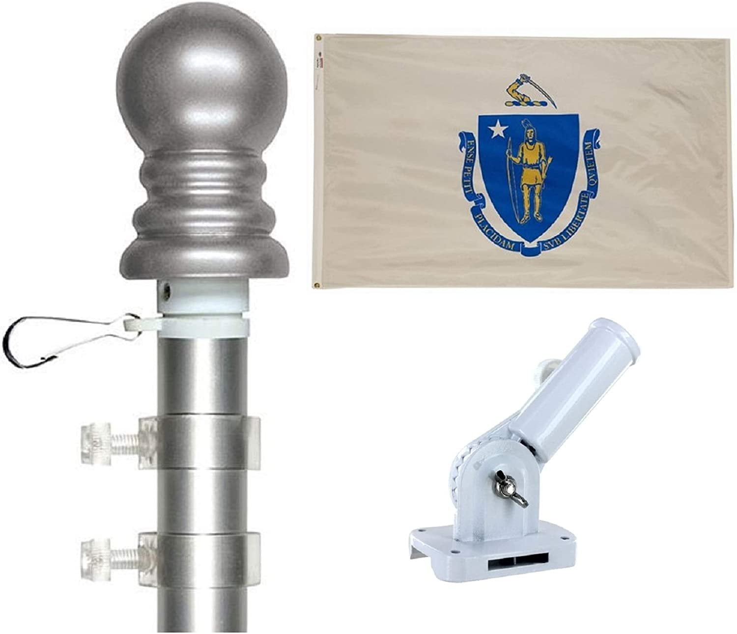 State Flag and Tangle Free Flagpole Set, Choose from All 50 State 3'x5