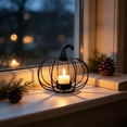 thumbnail image 5 of geerera Pumpkin Wire Candle Holder, Metal Tea Light Stand, Modern Fall Tabletop Decor for Thanksgiving, Halloween & Home Centerpiece, 5 of 6