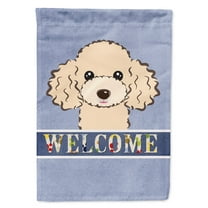 Caroline's Treasures BB1444GF Buff Poodle Welcome Flag Garden Size , Small, multicolor
