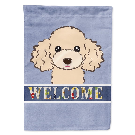 Caroline's Treasures BB1444GF Buff Poodle Welcome Flag Garden Size , Small, multicolor
