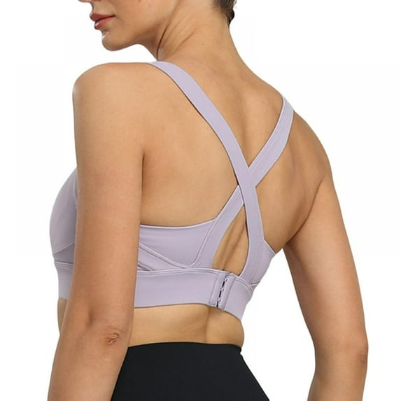 Valcatch Women's Plus Size Sports Bra Full Coverage High Impact Wirefree Workout Padded Sports Bra Bounce Control