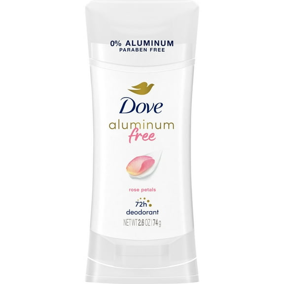 Dove Aluminum Free Deodorant for Women Rose Petals, 2.6 oz