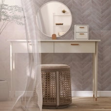 Smart Tiles Peel and Stick Backsplash, 5 Adhesive Tiles, Chevron Pink, 11.43"x9"