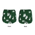 Adobk Christmas tree green plaid Print Women's Workout Shorts for