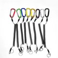 thumbnail image 1 of 2pcs Coiled Steel Wire Retractable Lanyard Heavy Duty Safety Rope Boating Fishing Tools Lanyards Fishing Accessories, 1 of 4