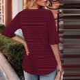 thumbnail image 3 of Blusas de Manga Corta para las Mujeres, Moda Verano Impreso, Blusas de Cuello Redondo, Chaqueta de Manga Corta para las Mujeres, 3 of 8