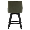 thumbnail image 7 of MINCETA Counter Stool,26" 360 Free Swivel Upholstered Bar Stool with Back-Set of 2-PU in Green Gray, 7 of 7