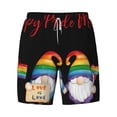 thumbnail image 4 of Lsque Mens Swim Trunks Lgbt Gnome Pattern - Bathing Suit Compression Liner - Beach Swim Shorts Swimwear - (S-3XL) - Stretch Quick Dry -Medium, 4 of 9