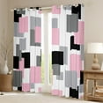 thumbnail image 2 of Castle Fairy Geometric Rectangle Blackout Curtains Set of 2 (52x84 Each) for Teenagers,Abstract Minimalist Window Curtains,Vintage Aesthetic Curtains and Drapes,Microfiber Bedroom Decor, 2 of 6