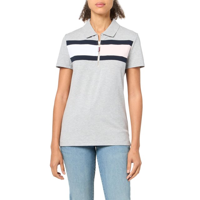 Polo Tommy Hilfiger para mujer Stone Grey Heather XS