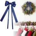 thumbnail image 2 of Gnwei Christmas Decoration - Velvet Christmas Bows 12'' x 5.2'' Velvet Ribbon Vintage Raw Edge Bows for Christmas Tree Rustic Crafts Gift Door Garland Home Decor, 2 of 9