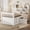 White + Solid Wood+Twin, variant on 45.9 in 4 Drawers and Storage Bookcases Captain Platform Bed Frame, Twin