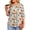 Apricot-Blue Floral, variant on 3/4 Sleeve Plus Size Tops for Women Henley Neck Button Blouses Dressy Floral Tunic Work Shirts L-5XL