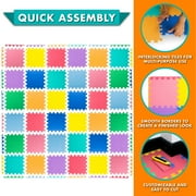 ProSource 36-Piece Foam Puzzle Mat, Kids Foam Play Mat, Homeschool Room Essentials, 6' x 6'