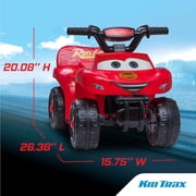Kid Trax Toddler Disney Cars Quad Ride On Toy, Kids 1.5-3 Years Old, 6 Volt Battery and Charger Included, Max Weight 44 lbs, Lightning McQueen Red