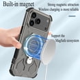 thumbnail image 2 of For iPhone 17 Pro Max Case,Rotatable Metal Stand,Fit for MagSafe,Magnetic Anti-drop Translucent Matte Slim Phone Protective shell,Black,iPhone 17-6.3", 2 of 8