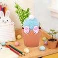 thumbnail image 5 of LEFTHIGH Home Easter Bunny Mini Flower Pot Ornament Home Decor Tray Decoration Plastic Planter for Succulents and Small Plants House Items, 5 of 6