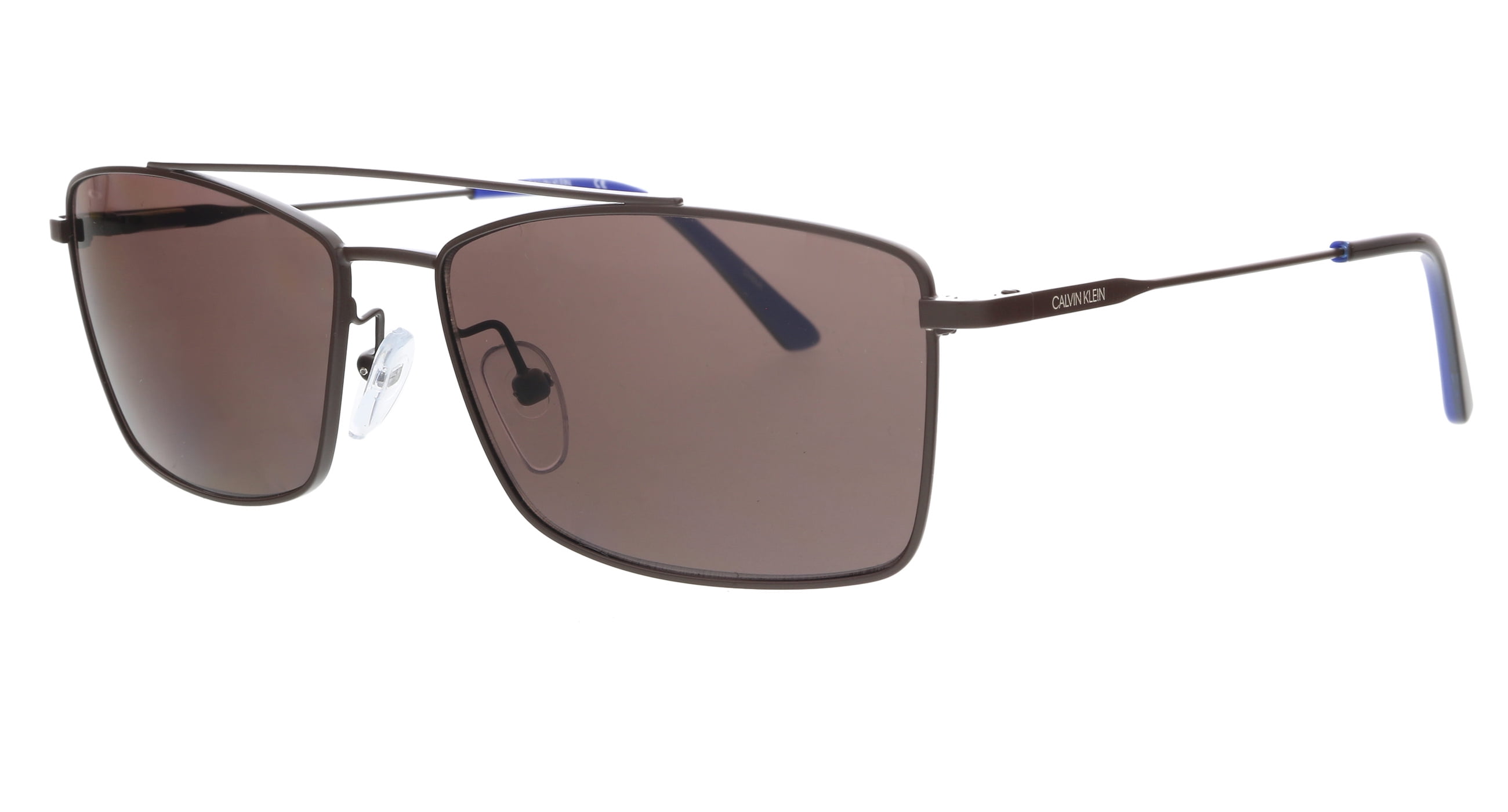 Calvin Klein CK18117S 39179 Matte Dark Brown Rectangle Sunglasses for mens  - Walmart.com