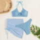 thumbnail image 4 of Gibobby Trajes de Baño para Mujer Traje de baño para mujer Traje de baño de vendaje Conjunto de bikini Push-Up Ropa de playa Trajes de baño divididos Con(Azul,M), 4 of 5