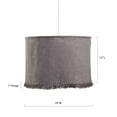 thumbnail image 3 of Saro Lifestyle Lamp Shade With Stonewashed Fringe Design Slate, 3 of 4