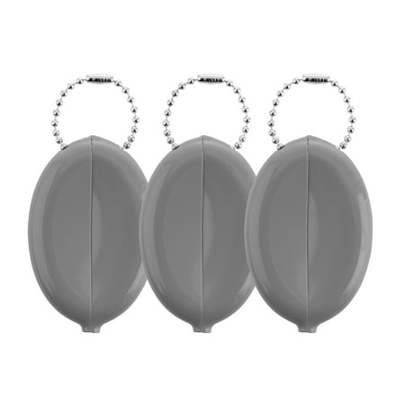 Nabob Leather - Oval Rubber Coin Purse Change Holder With Chain By Nabob (grey 3 pack) - Walmart ...
