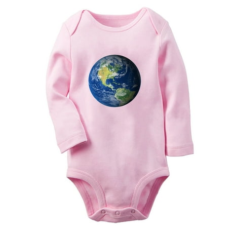 

Babies Nature Pattern Earth Rompers Newborn Baby Unisex Bodysuits Infant Jumpsuits Toddler 0-12 Months Kids Long Sleeves Oufits (Pink 0-6 Months)