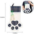 thumbnail image 2 of 2PCS Pet Cat Christmas Stocking, Plaid Pet Paw Christmas Stockings for Christmas Fireplace Tree Decorations, 2 of 6