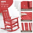 thumbnail image 3 of Dycanpo Outdoor Rocking Chair and Side Table Set, Weather Resistant Proch Rocker for Adult, Bright Red, 3 of 7