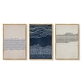thumbnail image 6 of SHENIFY Large 24x36in3pcs Natural Framed Navy Blue Abstract Wall Art Modern Neutral Minimalist Wooden Pastel Boho Wall Decor Farmhouse Rustic Art Painting Home Decor, 6 of 8